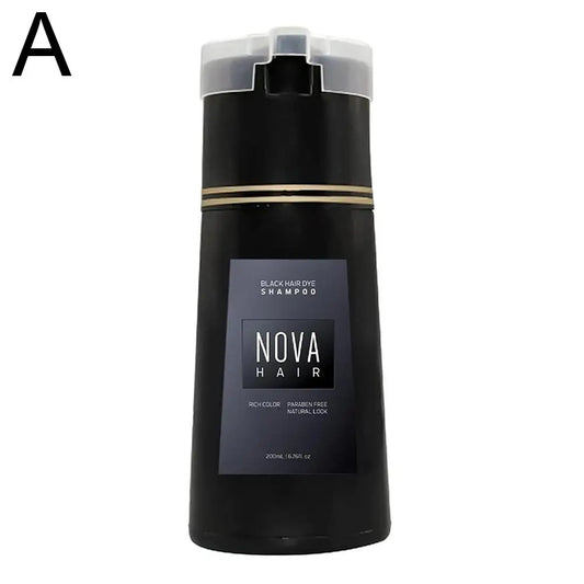 Nova Hair Dye Shampoo, Nova Hair Instant Dye Shampoo,Hair Dye Coloring Shampoo for Gray Hair Long Lasting Nourish for Men Women